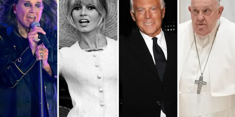Σημαντικά πρόσωπα που έφυγαν από τη ζωή το 2025: Από τον πάπα Φραγκίσκο και τον Τζόρτζιο Αρμάνι έως τον Όζι Όσμπορν και την Μπριζίτ Μπαρντό