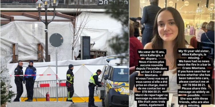 Κραν Μοντανά: Αγνοείται η 15χρονη Ελληνίδα Αλίκη Καλλέργη μετά τη φονική πυρκαγιά