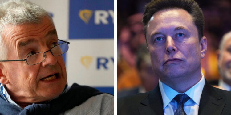 Ο Μασκ και ο CEO της Ryanair ανταλλάσσουν δημόσιες προσβολές: «Είναι εντελώς ηλίθιος, απολύστε τον»