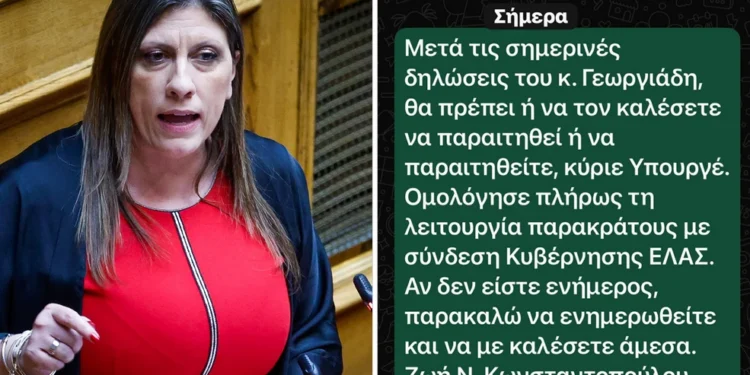 Τι λέει η ΕΛ.ΑΣ. για το SMS Κωνσταντοπούλου στον Χρυσοχοΐδη για τις δηλώσεις Γεωργιάδη