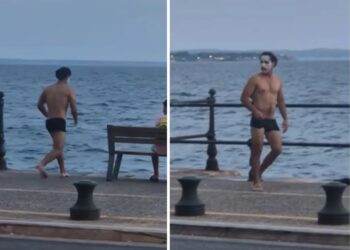 Θεσσαλονίκη: Άνδρας βαμμένος “Τζόκερ” χόρευε με το εσώρουχο και βούτηξε στον Θερμαϊκό(Βίντεο)